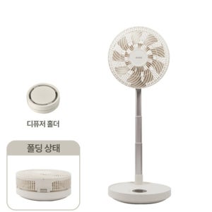 [최신상] 한경희 무선 12인치 접이식 완전분리 세척 폴딩팬 초슬림 선풍기 HC-120F