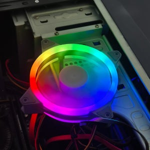 120mm 레인보우 LED 쿨링팬 PC 케이스 쿨러 저소음 냉각팬 컴퓨터 튜닝 시스템팬