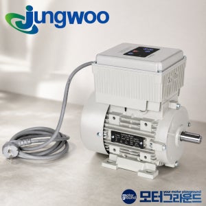 정우 인버터일체형 가변속모터 3마력 4극 단상 220V