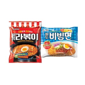 이젠서진 봉지라면 2종 혼합 팔도라볶이 8개 + 팔도비빔면 10개