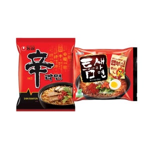 이젠서진 봉지라면 2종 혼합 농심신라면 10개 + 팔도 틈새라면 빨계떡 10개