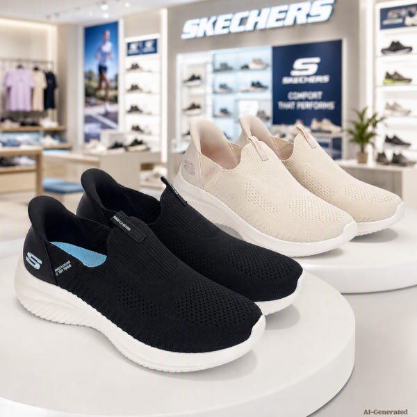 2026 S/S 스케쳐스 여성 스위프트 핏 핸즈 프리 울트라플렉스 슬립온 메모리폼 쿠셔닝