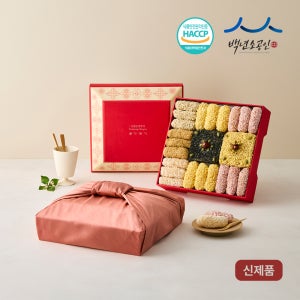 강릉 한과 유과 선물세트 한지1호 2단 전통 수제 찹쌀 명절 설날 부모님 상견례