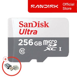 샌디스크 Ultra 마이크로 SD카드 256GB 256기가 핸드폰 닌텐도 블랙박스 메모리 QUNR + 전용리더기 패키지
