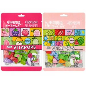 1+1 샤오커오라 캔디 사탕 콜라보 무설탕 과일 민트 개별포장 알사탕 시즌 1탄 + 2탄, 60g, 2개