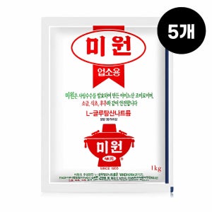 대상 청정원 미원 조미료 업소용 1kg, 5개