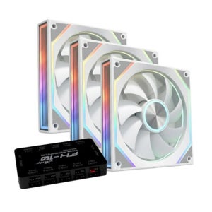 JBCNC X120 PRO 인피니티 ARGB PWM (컨트롤러/3팩, 화이트)
