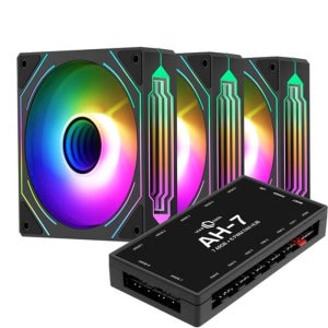 Segotep HB12 리버스 ARGB PWM (컨트롤러/3팩, 블랙)