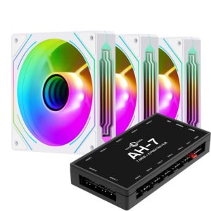 Segotep HB12 리버스 ARGB PWM (컨트롤러/3팩, 화이트)