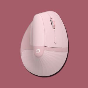 핑크색 무선 버티컬 마우스 인체공학 소음없는 사무용 무소음 사무실 저소음 마우스