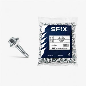 방수피스 스펀지웨이브 육각머리 나사못 양날 직결 지붕 판넬 14X25