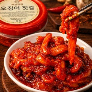 백년젓갈 저염 집 반찬 국내제조 오징어 젓갈 400g 600g 1kg