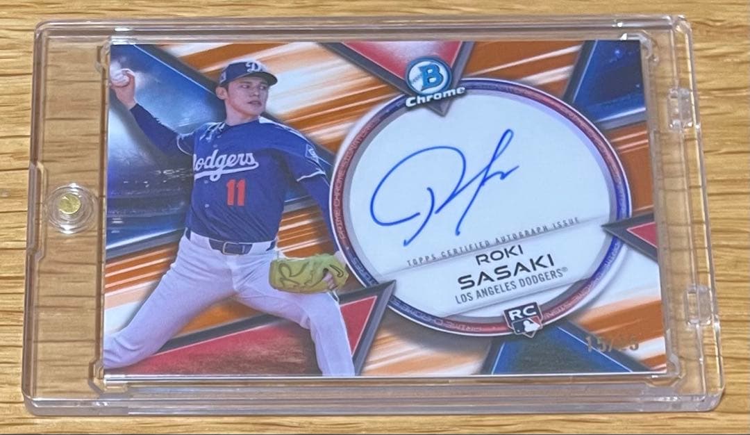 25 시리 topps2025 다저스 사사키 로키 루키 친필 사인 카드