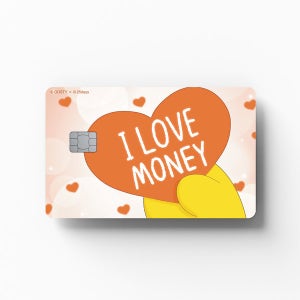 [EZFIT] 25일 - I LOVE MONEY 카드커버 스티커 신용 체크 교통 기후동행카드 꾸미기
