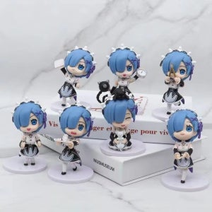 리제로4기 렘 피규어 pvc 인테리어소품 책상장식 굿즈 랜덤제공