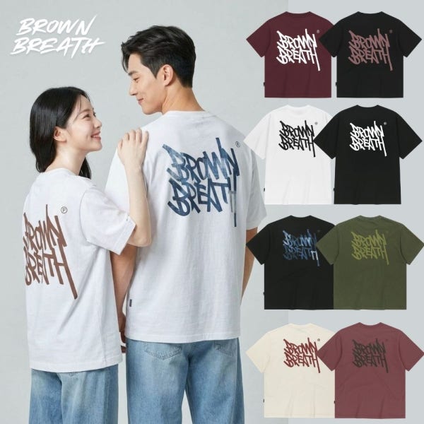 [백화점판] 26SS 브라운브레스 TAG 반팔티 BROWNBREATH 남녀공용 커플 오버핏