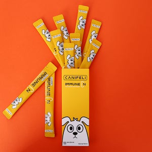 캐니펠리 이뮨온 강아지 면역 영양제 기관지 호흡기 피부 데일리 스틱 140g X 10포