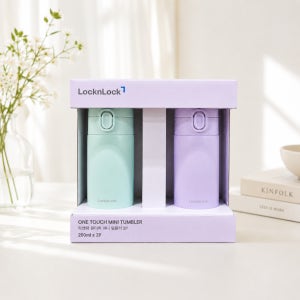 락앤락 원터치 미니 텀블러 200ml 2P 보온보냉 스테인리스 텀블러