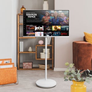 삼성 삼탠바이미 스마트모니터 M5 S32FM501 무빙스탠드+이동식 거치대 IPTV 화이트