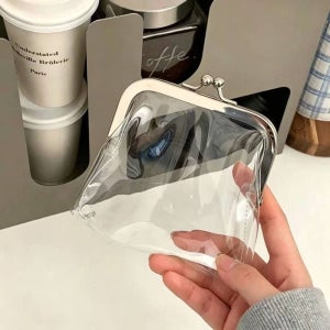 미니 투명 똑딱이 지갑 1+1 립스틱 이어폰 파우치 동전 포켓