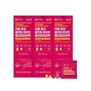 종근당 이뮨듀오 올인원 포우먼 멀티비타민팩 30포, 3개
