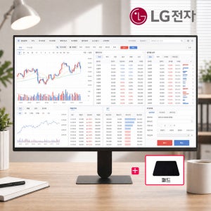 LG 모니터 PC 27U411A FHD 최대 120Hz 사무용 주식용 모니터 + 마우스패드