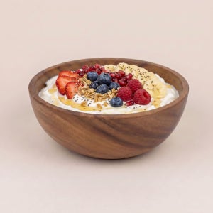 13cm 아카시아 우드 샐러드 볼 시리얼 그릭 요거트 포케 비빔밥 쌈채소 그릇 보울