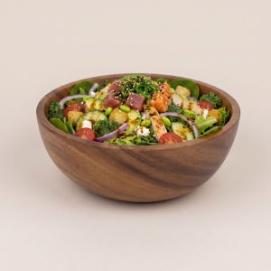 23.5cm 아카시아 우드 샐러드 볼 시리얼 그릭 요거트 포케 비빔밥 쌈채소 그릇 보울