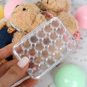 자석형 수납상자 단품 8.6cm 24구 콩알금 골드바 수집 은괴 귀걸이 반지 보관함 투명