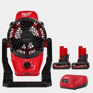 밀워키 12V 충전 선풍기 360도 3단 속도조절 M12 AF-502 5.0A 배터리풀세트