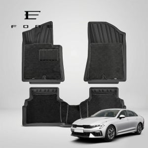 TPE카매트 3D 풀커버 자동차 발매트 더뉴 K5 DL3, 1+2열+보조라이너, 블랙
