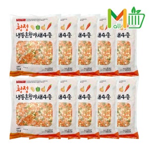 냉동 혼합야채 4종 1kg x 10팩 볶음밥용 대용량 야채믹스
