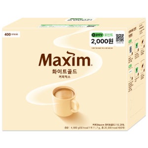 동서식품 맥심 화이트골드 커피믹스 400T + 네이버페이 포인트 2000원