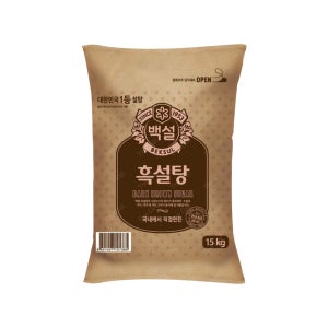 CJ 백설 흑설탕 15kg 대용량 업소용 식자재