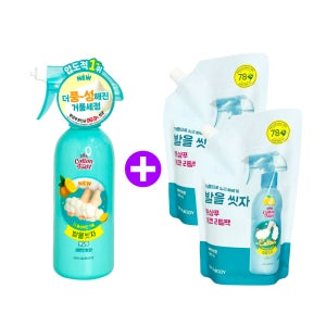 온더바디 코튼풋 발을씻자 레몬민트향 본품 385ml + 리필 500ml x 2개