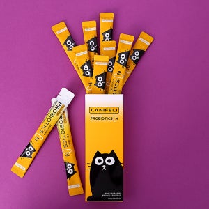 캐니펠리 프로바이오틱스 고양이 유산균 피부 장건강 영양제 츄르 스틱 140g X 10포