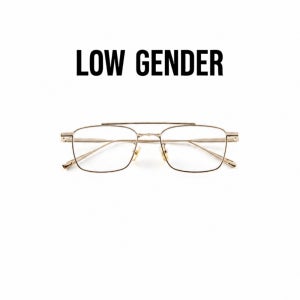 로우젠더 언콘08 LOW GENDER uncon08 골드 투브릿지 사각 티타늄 안경