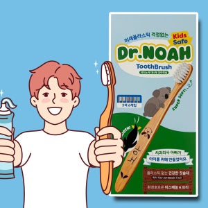 닥터노아 아기 유아 어린이 대나무 첫 칫솔 6개입 1개 +약통
