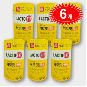 락토핏 골드 생유산균 올뉴 종근당 건강 프로바이오틱스 50포, 6개