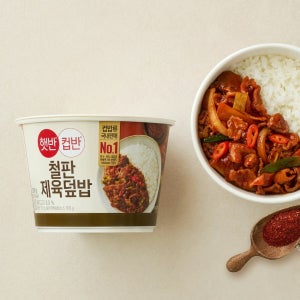 햇반 컵반 철판제육덮밥, 256g, 10개