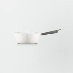버미큘라 유키하라 편수 냄비 주물 법랑 한손 냄비 IH 인덕션 대응 18cm, 화이트