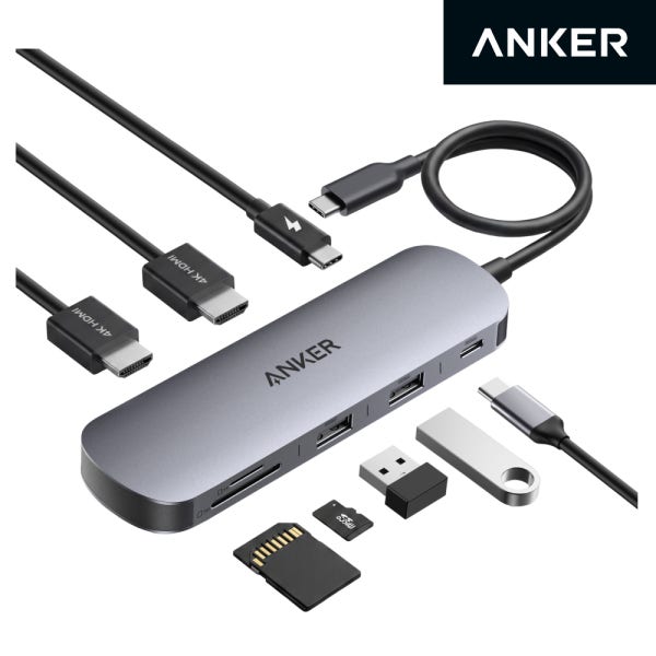 앤커 나노 USB-C 8-in-1 듀얼 디스플레이 허브 A210B