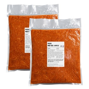 육연당 한돈 떡갈비 함박스테이크용 생반죽 매운맛, 5kg, 2개