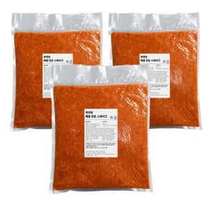 육연당 한돈 떡갈비 함박스테이크용 생반죽 매운맛, 5kg, 3개