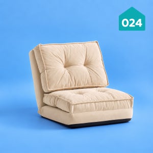 024홈 소베럴 노아 접이식 소파베드 탄탄한 패브릭 쇼파 침대 스툴미포함, 아이보리, 1인용