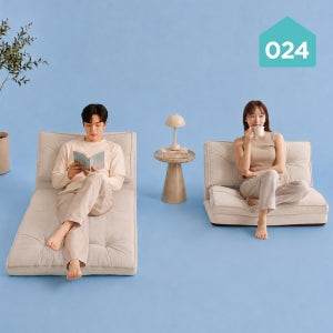 024홈 소베럴 노아 접이식 소파베드 탄탄한 패브릭 쇼파 침대 M (90x190x9cm), 아이보리, 1인용