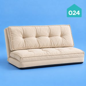 024홈 소베럴 노아 접이식 소파베드 탄탄한 패브릭 쇼파 침대 스툴미포함, 아이보리, 2인용