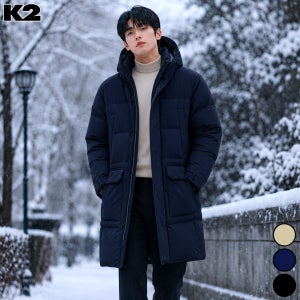 K2 구스다운 롱패딩 씬에어 남성 방풍 역시즌패딩