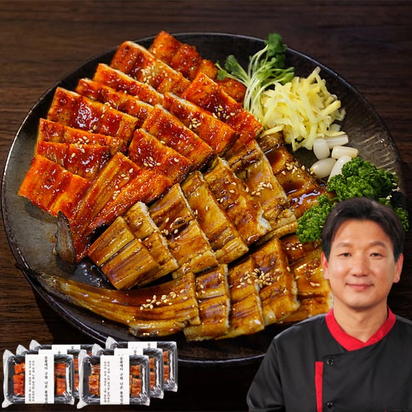 이하성 셰프 숯불에 다 구워나온 통영장어 6팩 간장 양념 구이 손질 캠핑 국내산 보양식