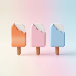파스텔 달콤한 하드바 아이스크림 클리커 키링 귀여운 가방걸이 피젝토이 데스크테리어 키캡 소품